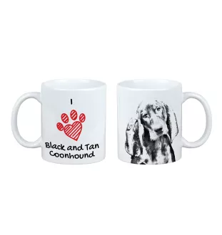 Schwarz-Lohfarbener Waschbärenhund, Black and Tan Coonhound - Tasse mit Hund, entzückende Tasse mit Grafik, Geschenk mit Ihrem Foto von der Marke Art-Dog