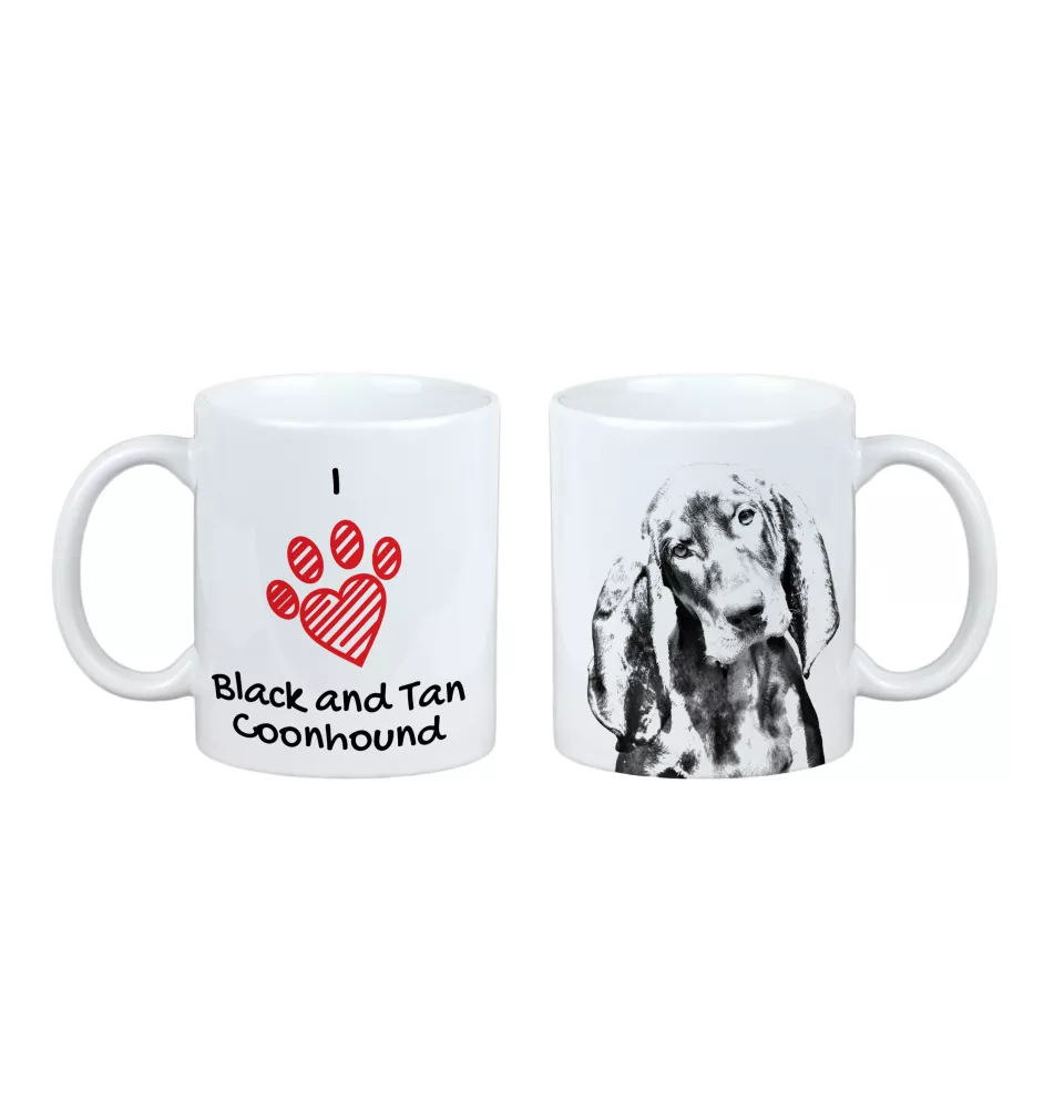 Schwarz-Lohfarbener Waschbärenhund, Black and Tan Coonhound - Tasse mit Hund, entzückende Tasse mit Grafik, Geschenk mit Ihrem Foto von der Marke Art-Dog