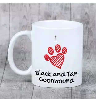 Black and tan coonhound kubek z psem I love Art-Dog