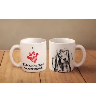 Schwarz-Lohfarbener Waschbärenhund, Black and Tan Coonhound - Tasse mit Hund, entzückende Tasse mit Grafik, Geschenk mit Ihrem Foto von der Marke Art-Dog