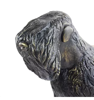 Terrier noir russe - Statue de chien à l'échelle 1:1, statue pour le jardin par Art-Dog