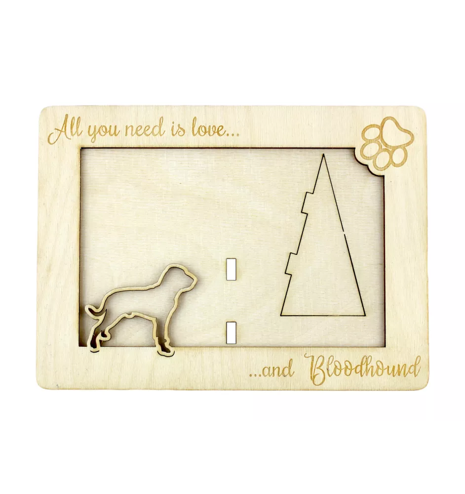 Bloodhound ramka na zdjęcie ze sklejki Art-Dog
