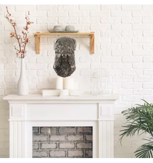 Black Russian Terrier, Chornyi Terrier - Dog statue, hanging bust, unique decoration for dog lover by Art-Dog brand