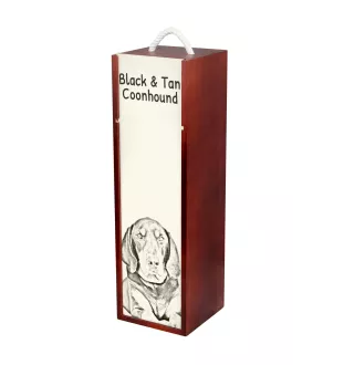 Black and tan coonhound I pudełko na wino z psem Art-Dog