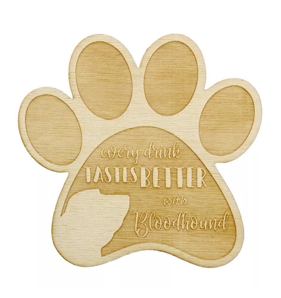 Chien de Saint Hubert, Bloodhound - Sous-verre mug, sous-verre gravé avec chien, cadeau pour amoureux des chiens par la marque Art-Dog