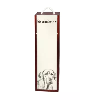 Chien noir et feu pour la chasse au raton laveur - boîte à vin avec chien, boîte à alcool avec graphisme, boîte cadeau personnalisée de la marque Art-Dog