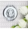Black and Tan Coonhound I - Pocket mirror with a dog, personalized mirror for a purse, compact mirror with Art-Dog brand print.