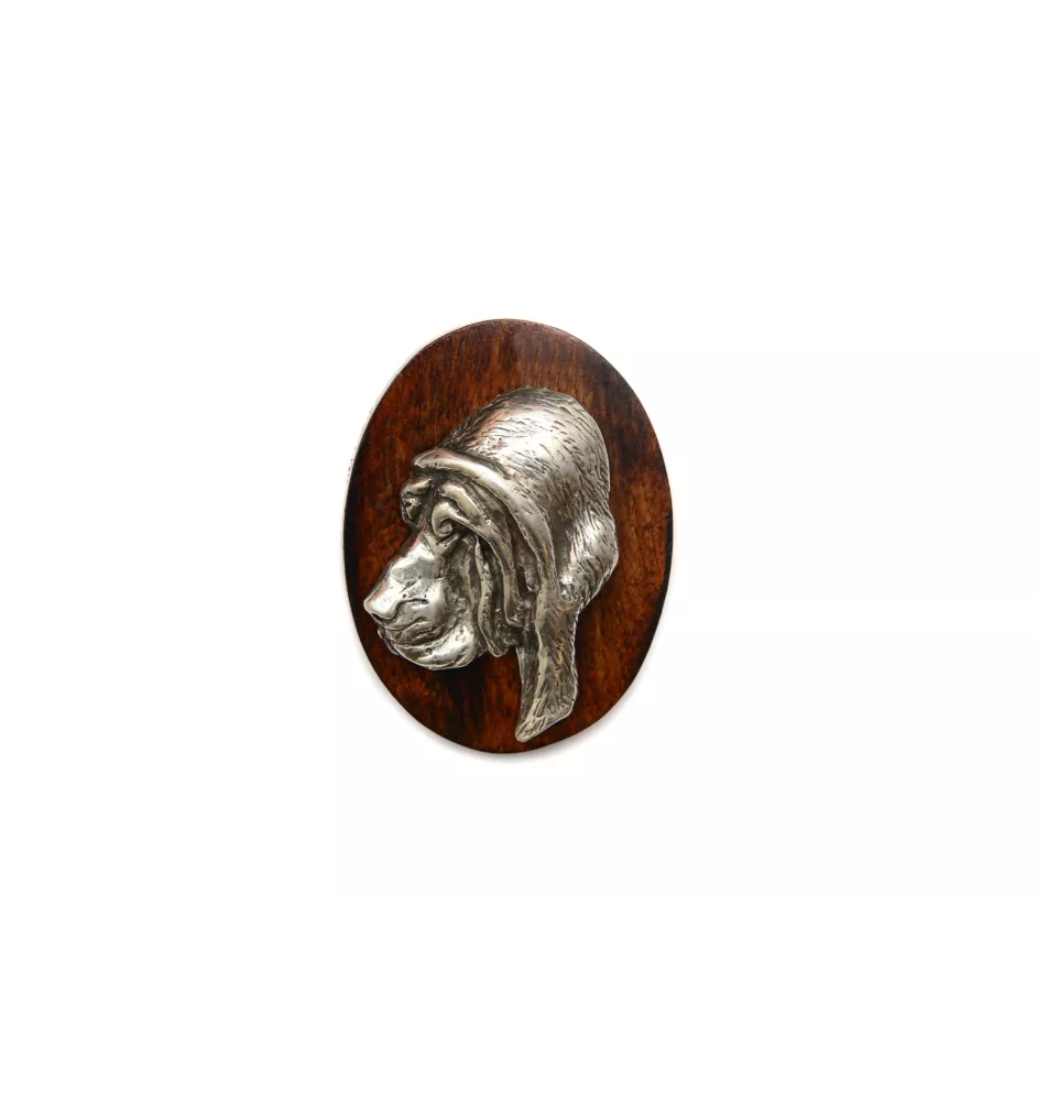 Bloodhound broszka clipring drewniany Art-Dog