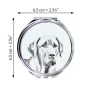Schwarz-Lohfarbener Waschbärenhund, Black and Tan Coonhound - Taschenspiegel mit Hund, personalisierter Taschenspiegel, kompakter Spiegel mit Art-Dog-Logo