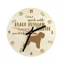 Black Russian Terrier, Chornyi Terrier - clock with dog, wooden clock with engraving, personalised clock by Art-Dog