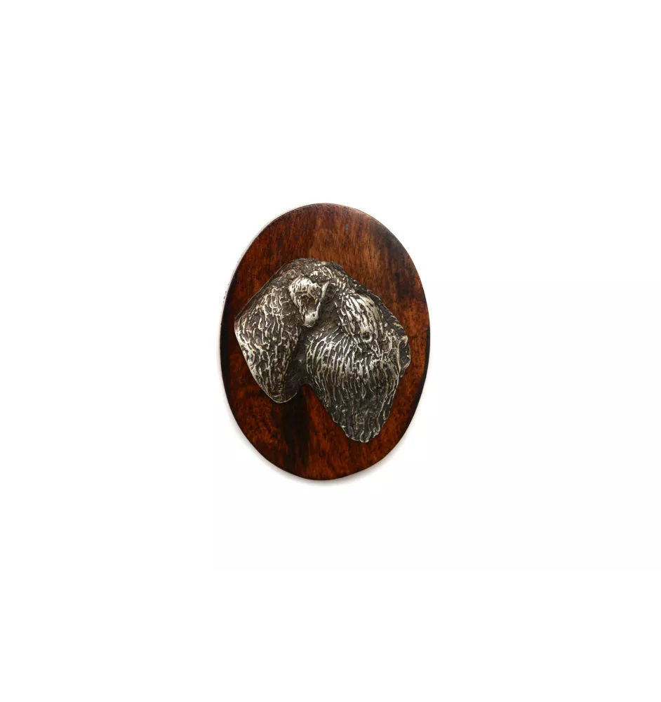Black Russian Terrier, Chornyi Terrier - Dog show brooch, starter number clip, dog pin by Art-Dog