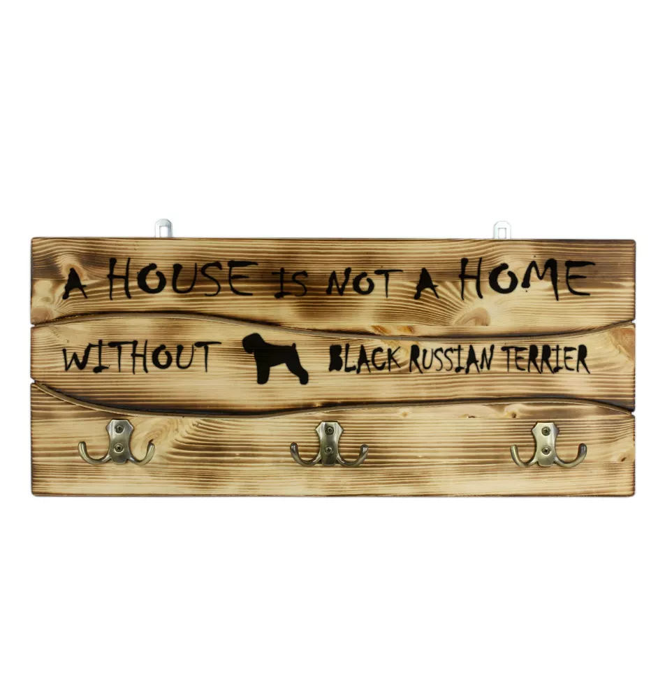 Black Russian Terrier, Chornyi Terrier - clothes hanger with a dog, medal display, home decoration from the Art-Dog brand