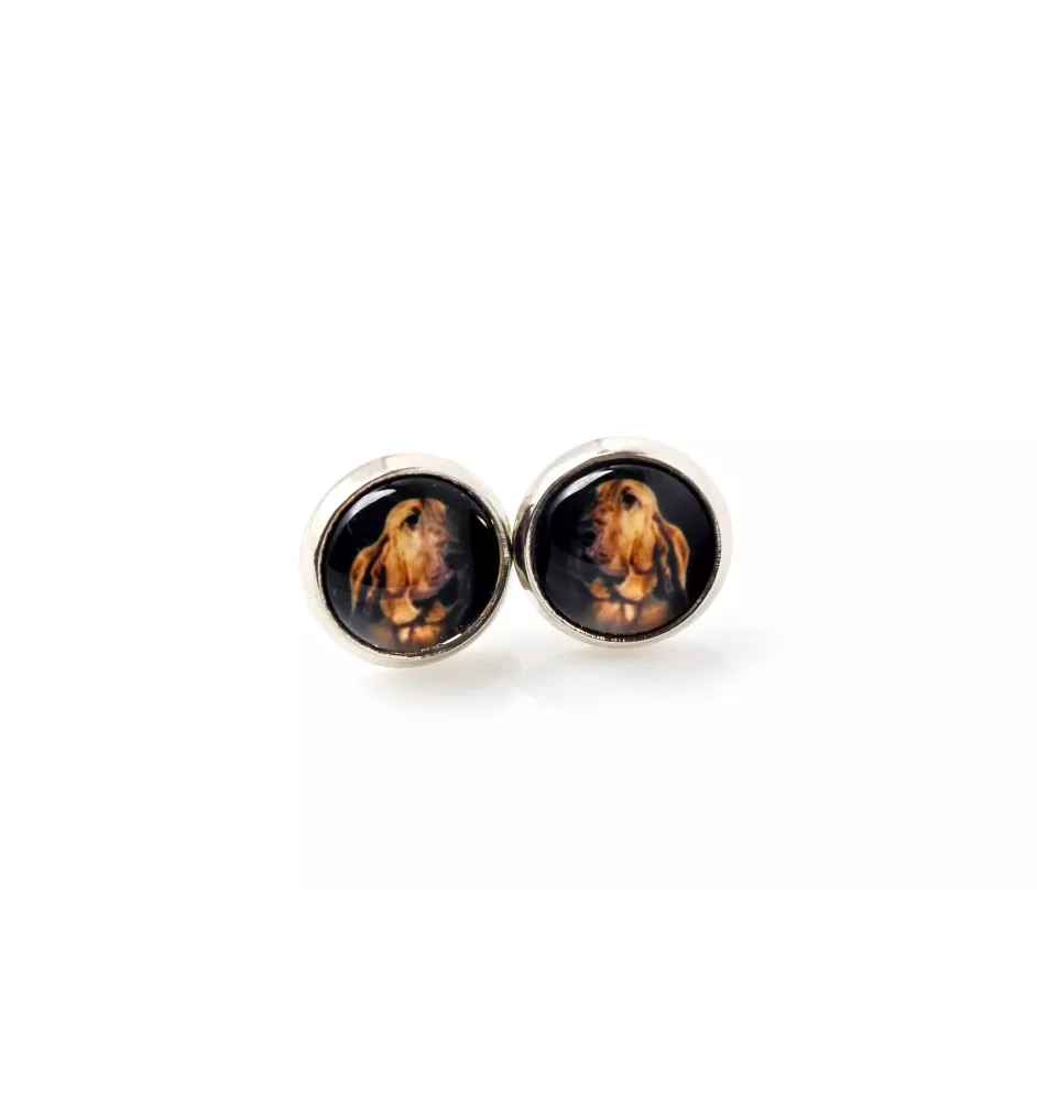 Bloodhound, St. Hubert Hound, Sleuth-hound - earrings your photo handmade, own photo, jewelry from the Art.-Dog brand