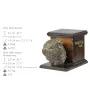 Black Russian Terrier, Chornyi Terrier - urn for dog ashes with a statuette, elegant urn for a dog, unique urn with a bust of a dog by Art-Dog brand