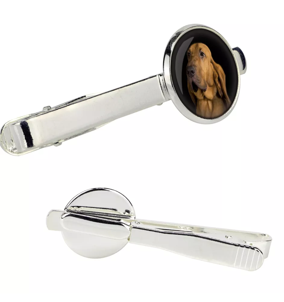 Bloodhound, St. Hubert Hound, Sleuth-hound - tie clip in a box, stylish tie, personalized jewelry from the Art-Dog brand