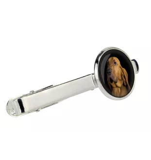 Chien de Saint Hubert, Bloodhound - pince à cravate dans une boîte, cravate élégante, bijoux personnalisés de la marque Art-Dog