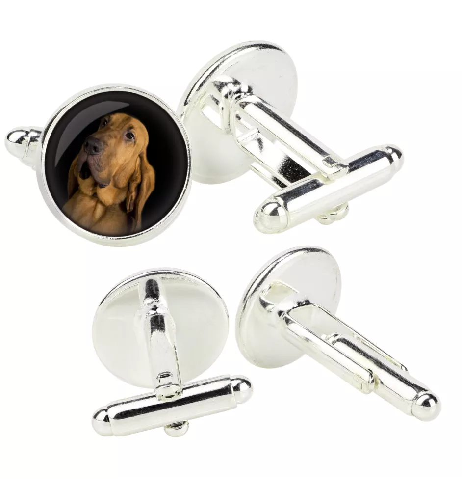 Bloodhound, St. Hubert Hound, Sleuth-hound - cufflinks in a box, handmade jewelry, product of the Art-Dog brand