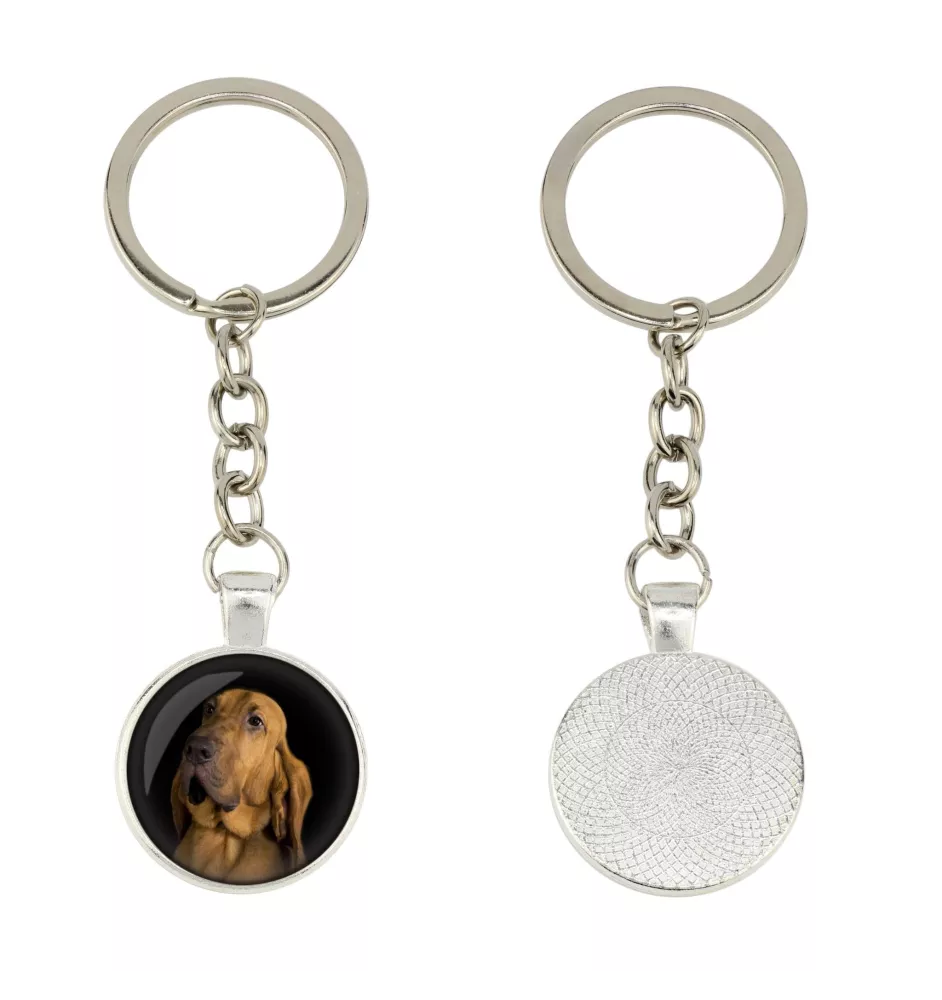 Bloodhound, St. Hubert Hound, Sleuth-hound - keychain in a box, own photo, keychain pendant from Art-Dog brand
