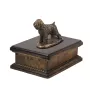 Russischer Schwarzer Terrier, Russkiy Tchiorny Terrier - Hund Ascheurne, klassische Urne mit Statue, elegante Urne mit Hund von der Marke Art-Dog