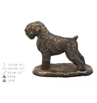 Terrier noir russe - urne pour cendres de chien, urne classique avec une statuette, urne élégante avec un chien de la marque Art-Dog