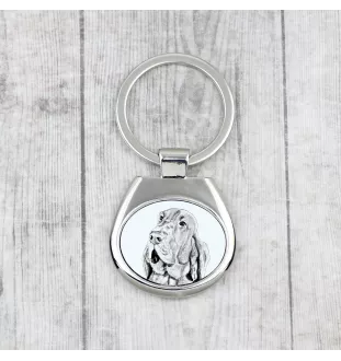 Bloodhound, St. Hubert Hound, Sleuth-hound - keychain with a dog, keychain with a print, personalized pendant from the Art-Dog brand