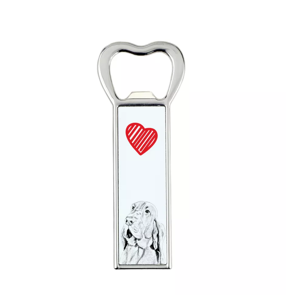 Bluthund, Bloodhound, Chien de St Hubert - Flaschenöffner mit Hund, personalisierter Flaschenöffner für den Kühlschrank, ein einzigartiges Geschenk für Männer von der Marke Art-Dog