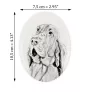 Chien de Saint Hubert, Bloodhound - une plaque commémorative avec une photo de chien, une plaque funéraire avec une impression, une plaque ovale personnalisée de la marque Art-Dog