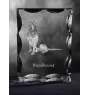 Chien de Saint Hubert, Bloodhound - cristal avec photo de chien, statuette en verre avec photo, cadre exceptionnel avec photo de la marque Art-Dog