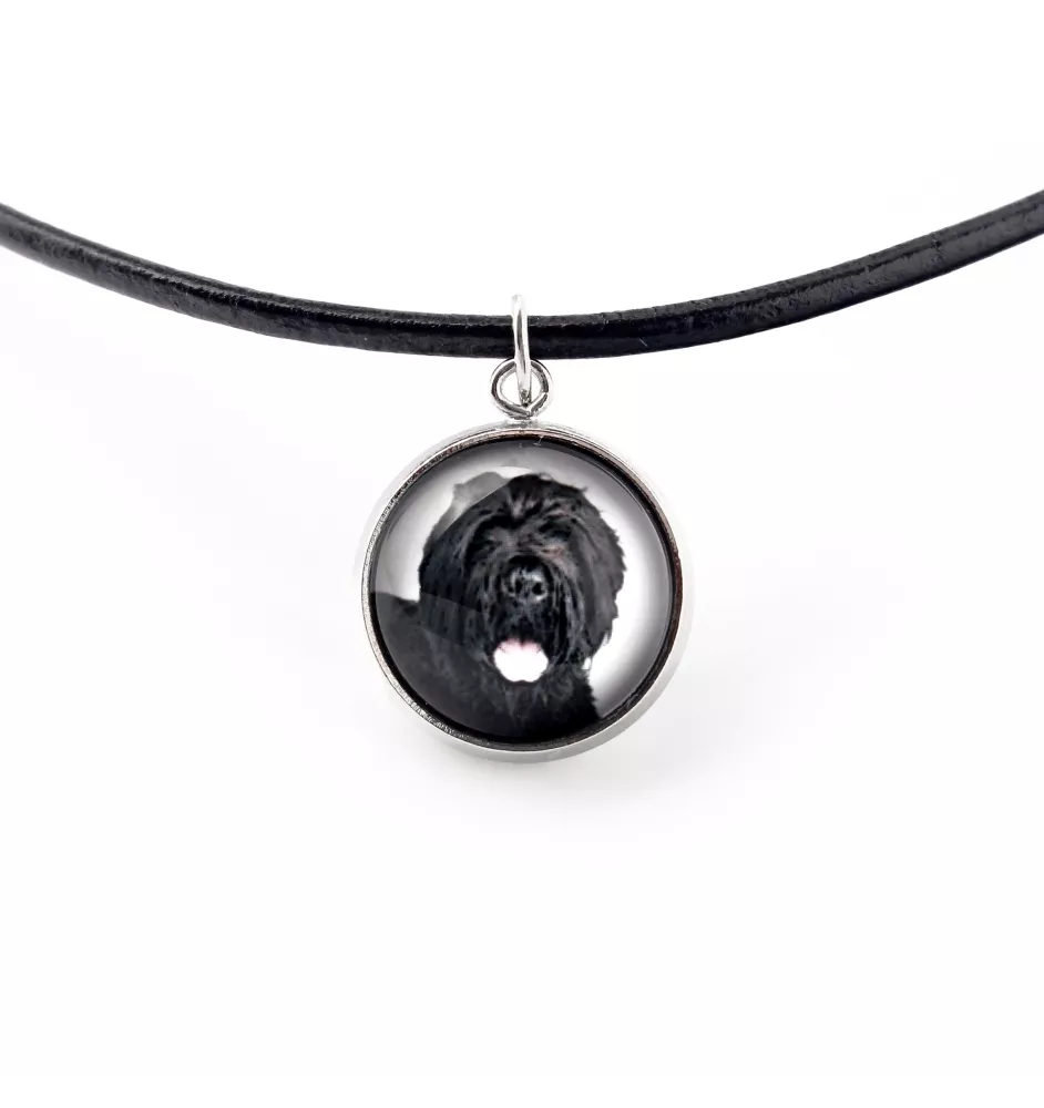 Black Russian Terrier, Chornyi Terrier - necklace pendant with your photo, handmade, handcrafted jewelry by Art-Dog brand