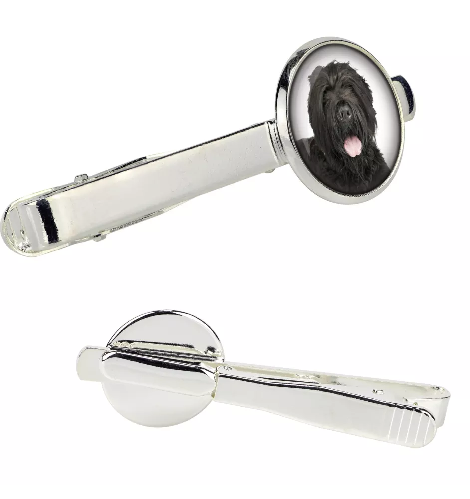 Black Russian Terrier, Chornyi Terrier - tie clip in a box, stylish tie, personalized jewelry from the Art-Dog brand