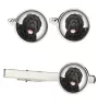 Black Russian Terrier, Chornyi Terrier - cufflinks and tie with your photo, a suit decoration, men's jewelry from the Art-Dog brand.