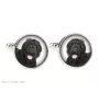 Black Russian Terrier, Chornyi Terrier - cufflinks and tie with your photo, a suit decoration, men's jewelry from the Art-Dog brand.