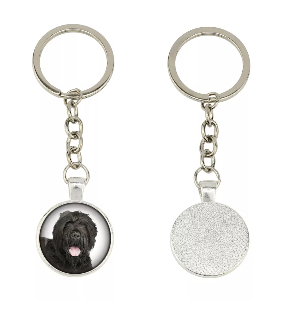 Terrier noir russe - porte-clés dans une boîte, photo personnelle, porte-clés de la marque Art-Dog