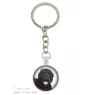 Black Russian Terrier, Chornyi Terrier - keychain in a box, own photo, keychain pendant from Art-Dog brand