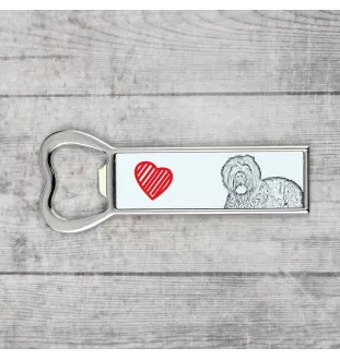 Russischer Schwarzer Terrier, Russkiy Tchiorny Terrier - Flaschenöffner mit Hund, personalisierter Flaschenöffner für den Kühlschrank, ein einzigartiges Geschenk für Männer von der Marke Art-Dog