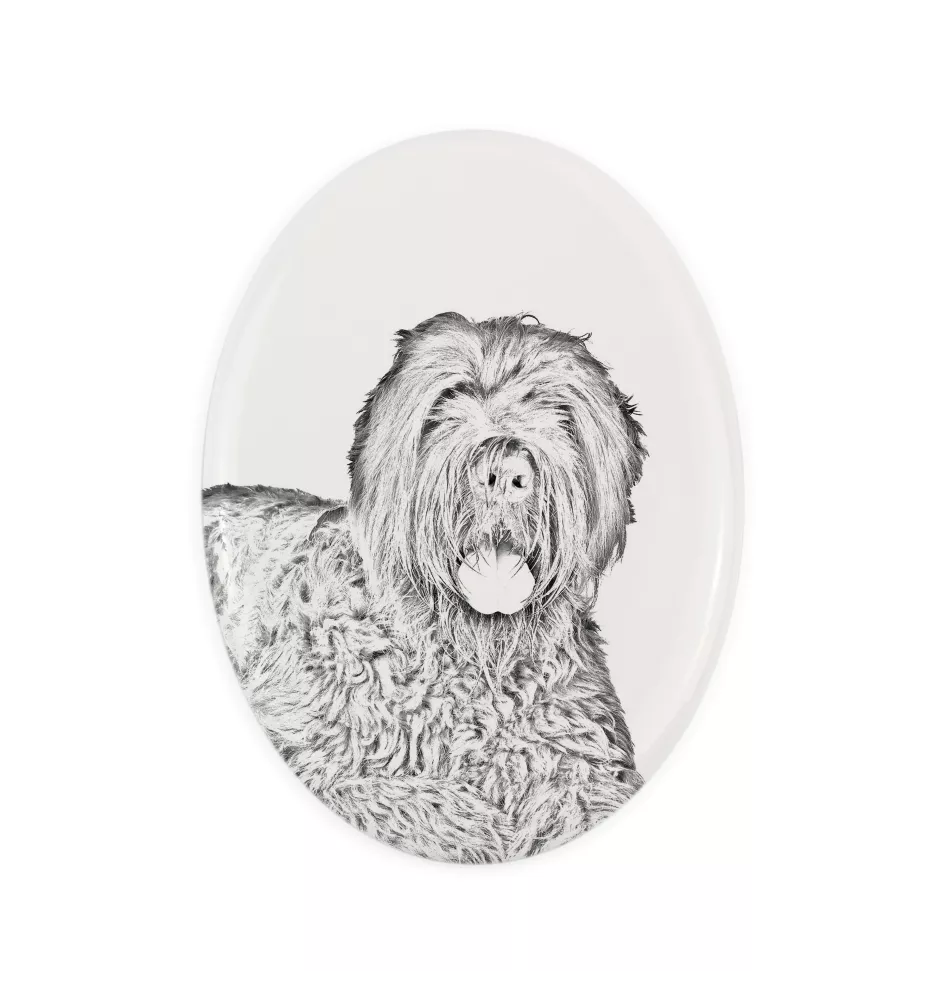 Czarny terier rosyjski płyta nagrobna ze zdjęciem psa Art-Dog