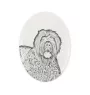 Terrier noir russe - une plaque commémorative avec une photo de chien, une plaque funéraire avec une impression, une plaque ovale personnalisée de la marque Art-Dog