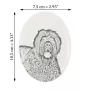 Black Russian Terrier, Chornyi Terrier - commemorative plaque with a photo of a dog, tombstone with a print, personalized oval plaque from the Art-Dog brand