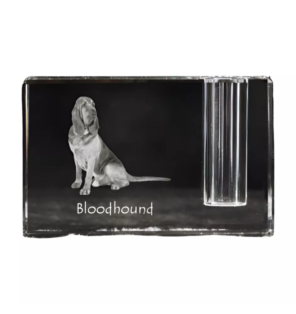 Bloodhound penholder kryształowy z psem Art-Dog