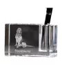 Chien de Saint Hubert, Bloodhound - Porte-stylos, organiseur en cristal avec photo de chien, décoration de bureau unique par la marque Art-Dog