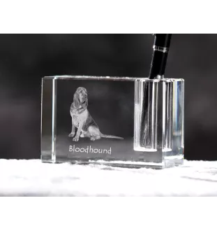 Bloodhound penholder kryształowy z psem Art-Dog