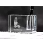 Chien de Saint Hubert, Bloodhound - Porte-stylos, organiseur en cristal avec photo de chien, décoration de bureau unique par la marque Art-Dog