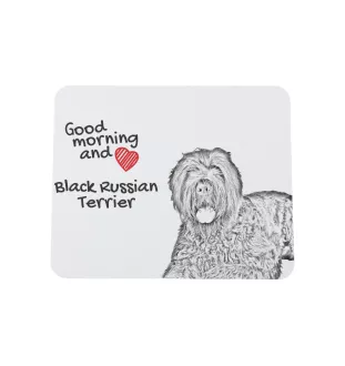 Black Russian Terrier, Chornyi Terrier - mouse pad with print, personalized dog-themed mouse pad, unique gadget for an office worker by Art-Dog brand