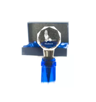 Bloodhound stopper kryształowy  do wina z psem Art-Dog