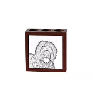 Terrier noir russe - porte-stylo avec chien, organiseur de bureau avec impression, décoration de bureau personnalisée de la marque Art-Dog