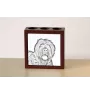 Russischer Schwarzer Terrier, Russkiy Tchiorny Terrier - Stifthalter mit Hund, Schreibtischorganizer mit Aufdruck, personalisierte Schreibtischdekoration der Marke Art-Dog