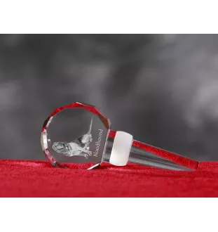 Chien de Saint Hubert, Bloodhound - Bouchon de bouteille en cristal, bouchon de vin unique avec photo, cadeau personnalisé pour sommelier par la marque Art-Dog