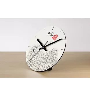 Russischer Schwarzer Terrier, Russkiy Tchiorny Terrier - Wanduhr mit Hund, Regal Uhr mit Druck, personalisierte Hausdekoration von Art-Dog.