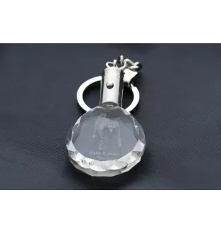 Terrier noir russe - pendentif avec une photo de chien, porte-clés en cristal dans une boîte cadeau, un cadeau unique par Art-Dog