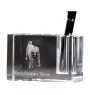 Black Russian Terrier, Chornyi Terrier - Pen stand, crystal organiser with dog photo, unique desk decoration by Art-Dog brand